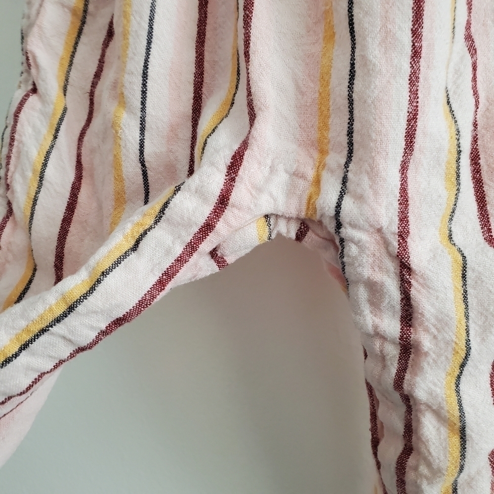 Carter's 18M Pink Striped Cold Shoulder Jumpsuit‎ Romper One Piece Boho - Picture 3 of 6